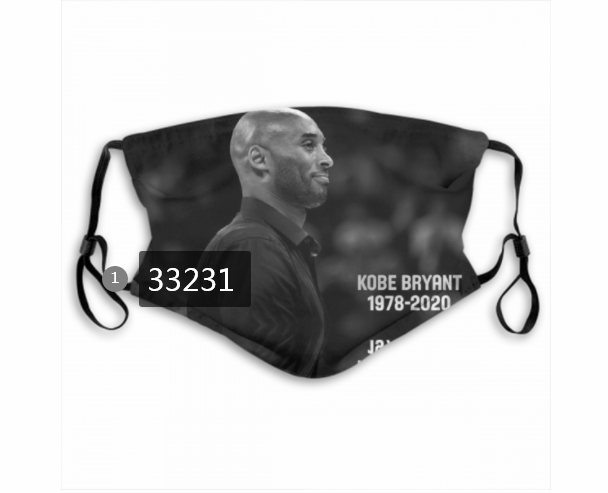 2021 NBA Los Angeles Lakers #24 kobe bryant 33231 Dust mask with filter->nba dust mask->Sports Accessory